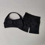 Women's Seamless Workout Set – Sports Bra & Shorts